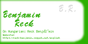 benjamin reck business card